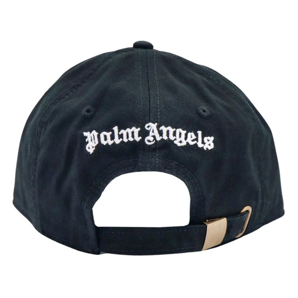 Palm Angels Monogram Cap voor stijlvolle hoofddeksels Black Heren