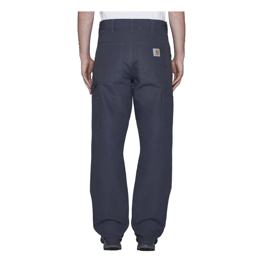 Carhartt WIP Paarse Canvasbroek met Nieten Detail Blue Heren
