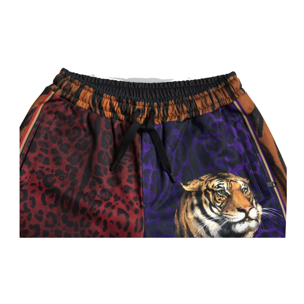 Dolce & Gabbana Multicolor Tiger Print Shorts Multicolor Heren