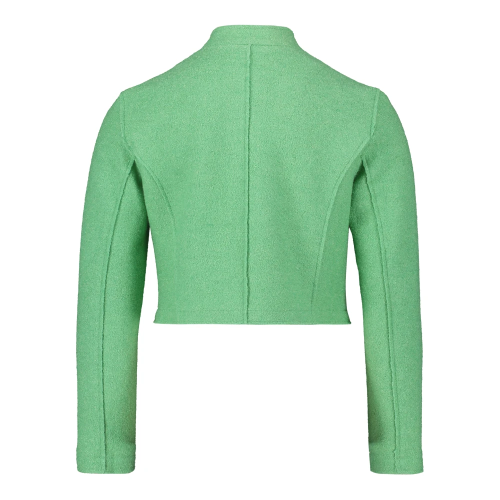 Betty & Co Chique Bikerjack met Opstaande Kraag Green Dames