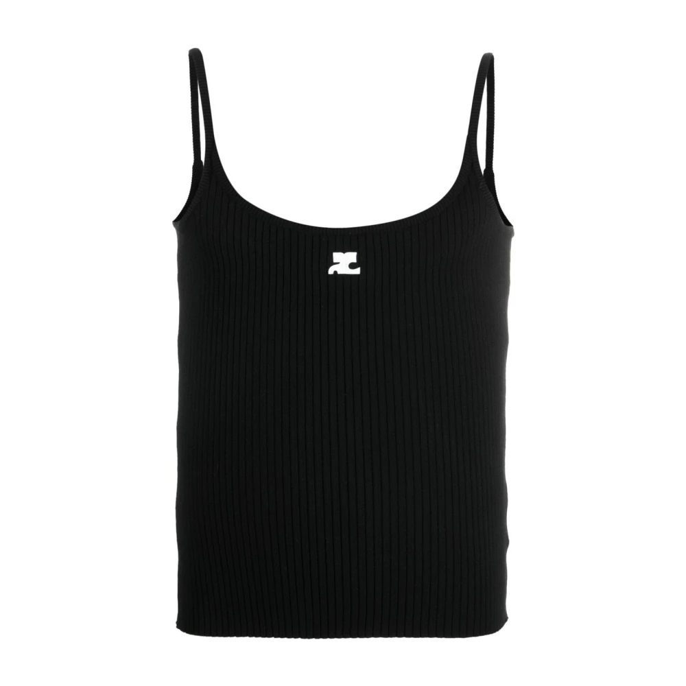Courrèges Zwarte T-shirts & Polos voor vrouwen Black Dames