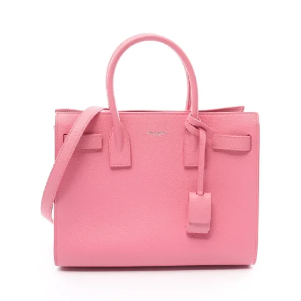 Yves Saint Laurent Vintage Pre-owned Leather handbags Pink Dames