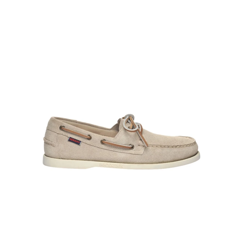 Sebago Uomo Beige Scarpe Da Barca Portland Flesh Out