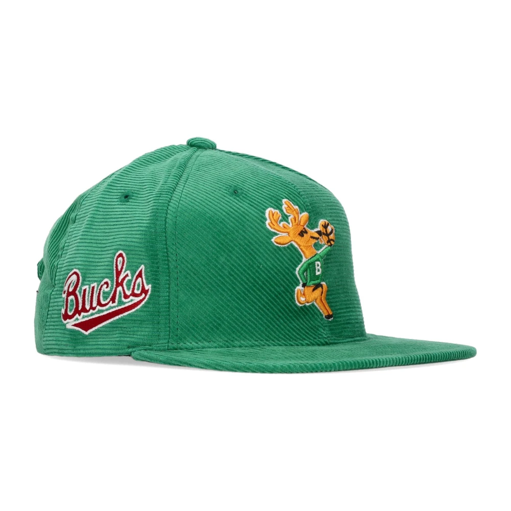 Mitchell & Ness NBA Velvet Flat Brim Cap Green Heren