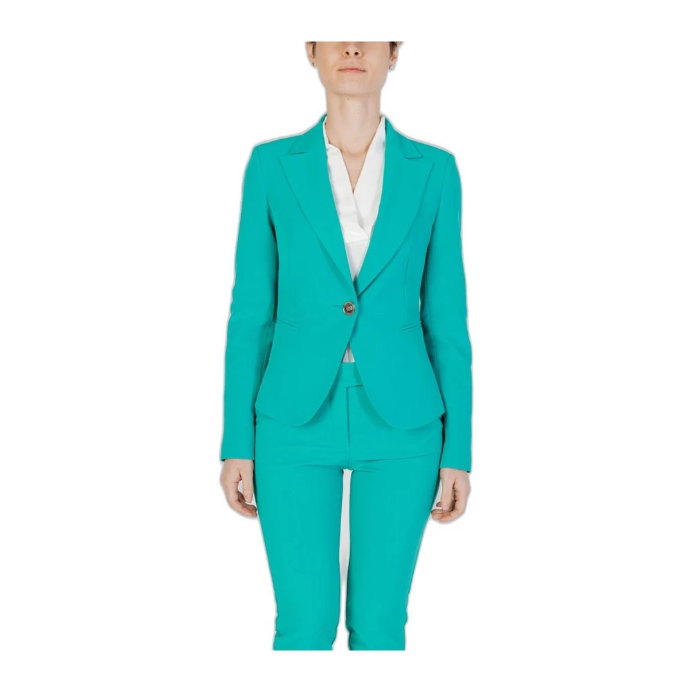RINASCIMENTO Groene Polyester Blend Pak Jas Green Dames