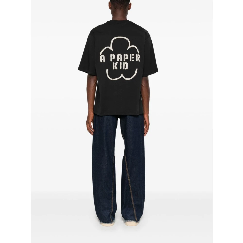 A Paper Kid Jersey T-shirt Unisex Zwart Black Heren