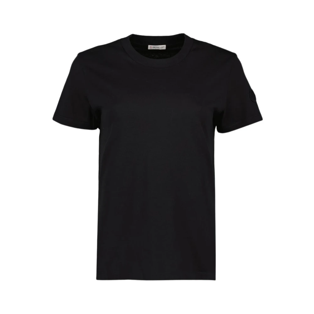 Moncler Logo T-shirt Black Dames