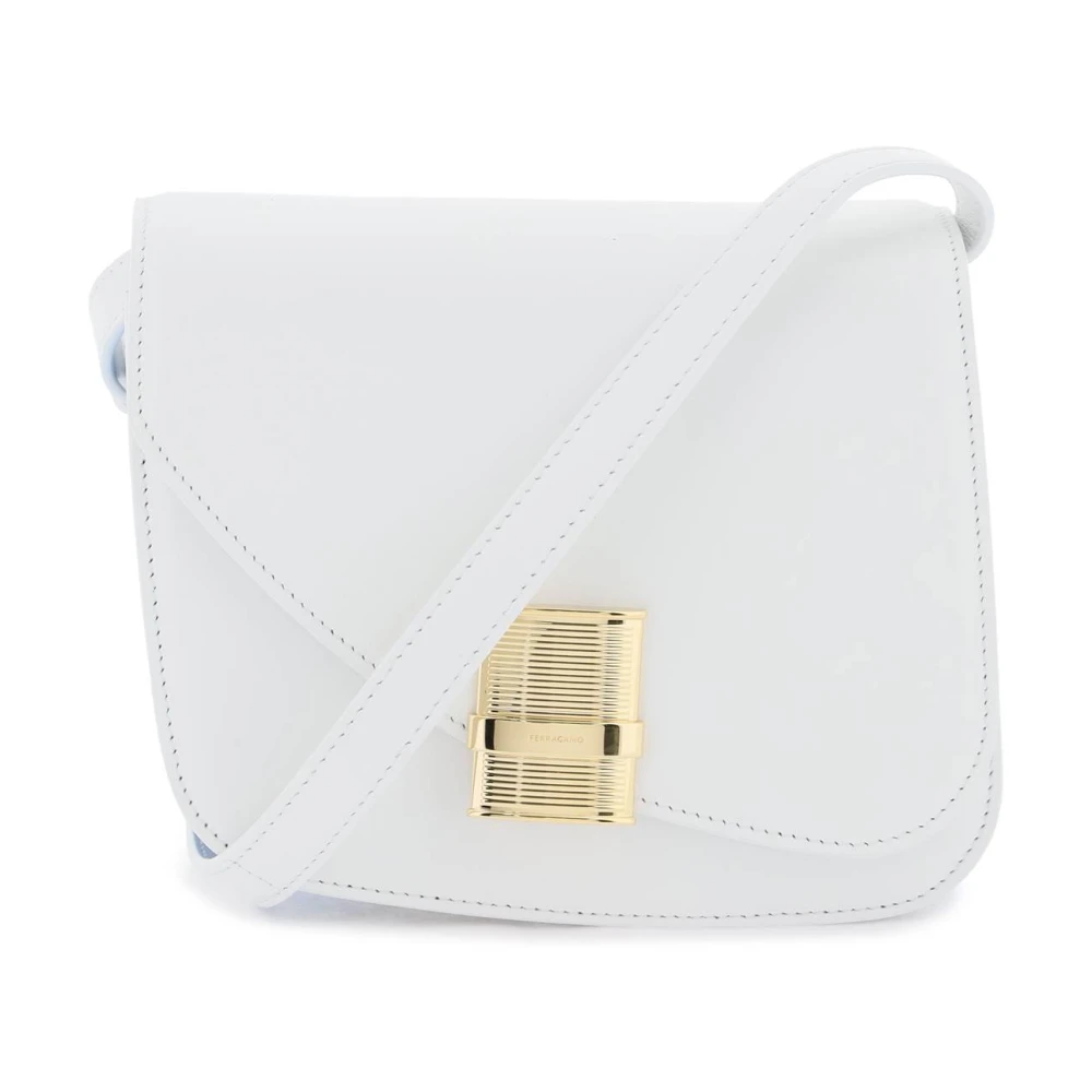 Salvatore Ferragamo Stijlvolle Crossbody Tas met Gancini Sluiting Blue Dames