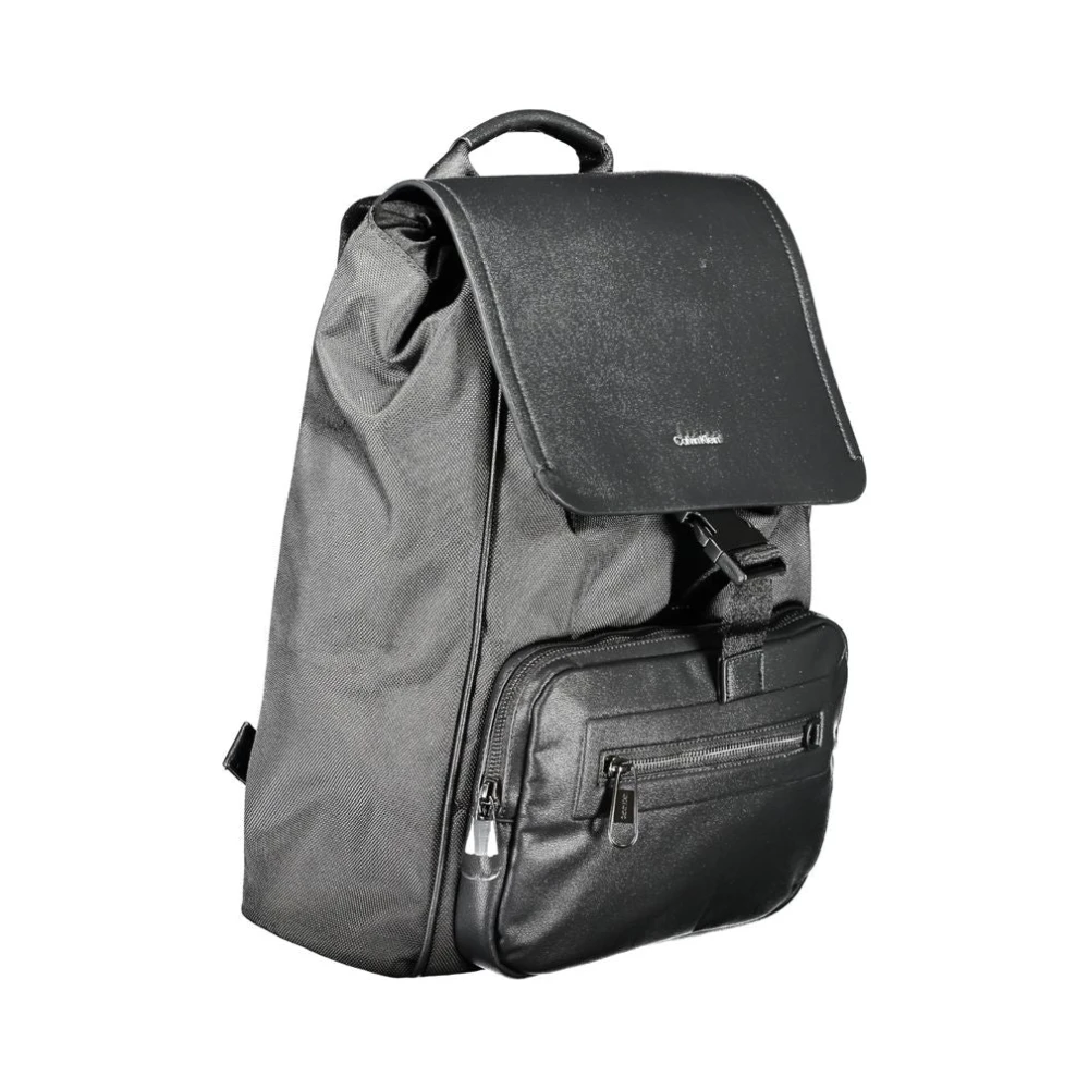 Calvin Klein Zwarte Polyester Rugzak met Laptopvak Black Heren