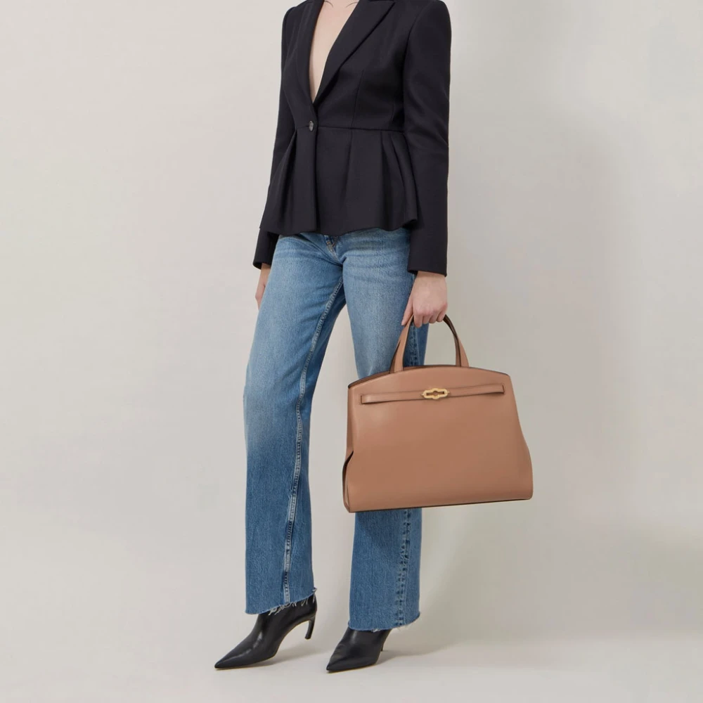 Mulberry Pimlico Tote Sable High Gloss Leather Brown Dames
