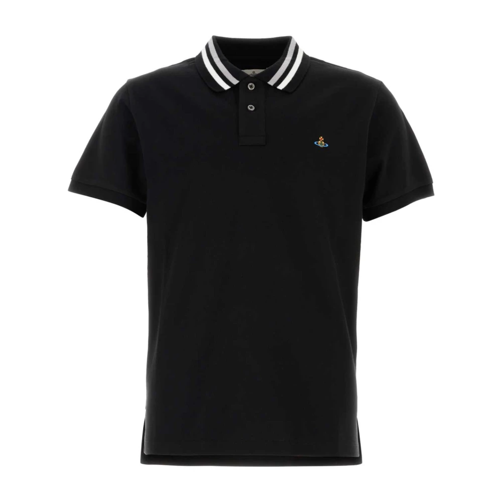 Vivienne Westwood Zwarte Piquet Polo Shirt Black Heren