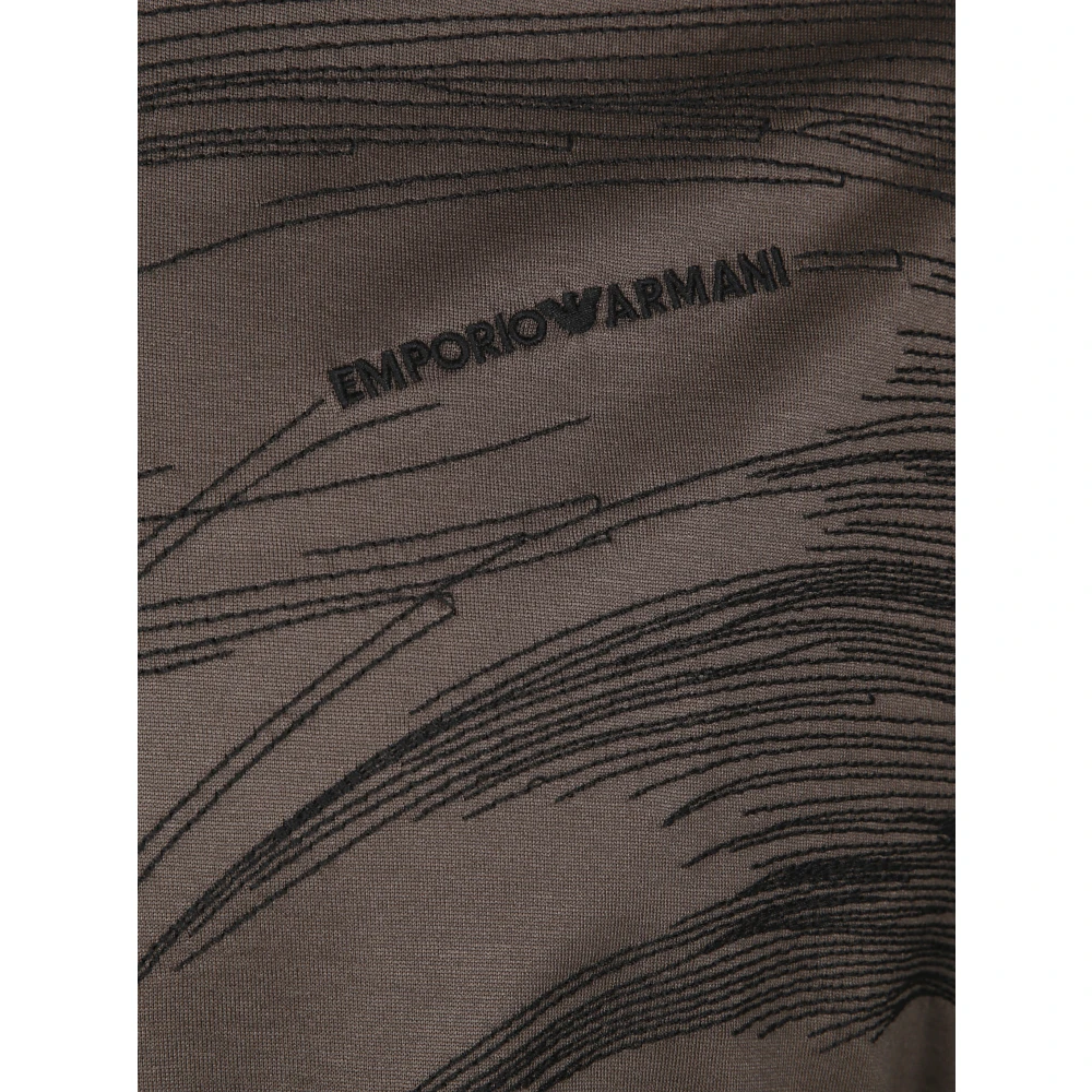 Emporio Armani Casual Katoenen T-shirt Brown Heren