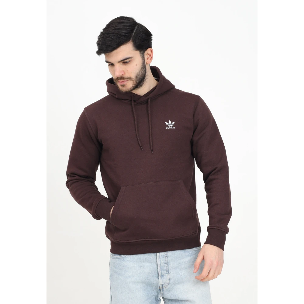 adidas Originals Essentials Trefoil Hoodie Bordeaux Heren Brown Heren