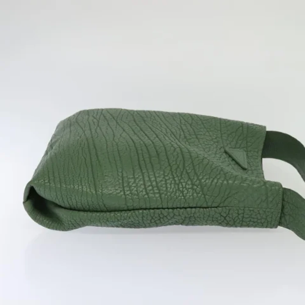 Prada Vintage Pre-owned Leather prada-bags Green Dames