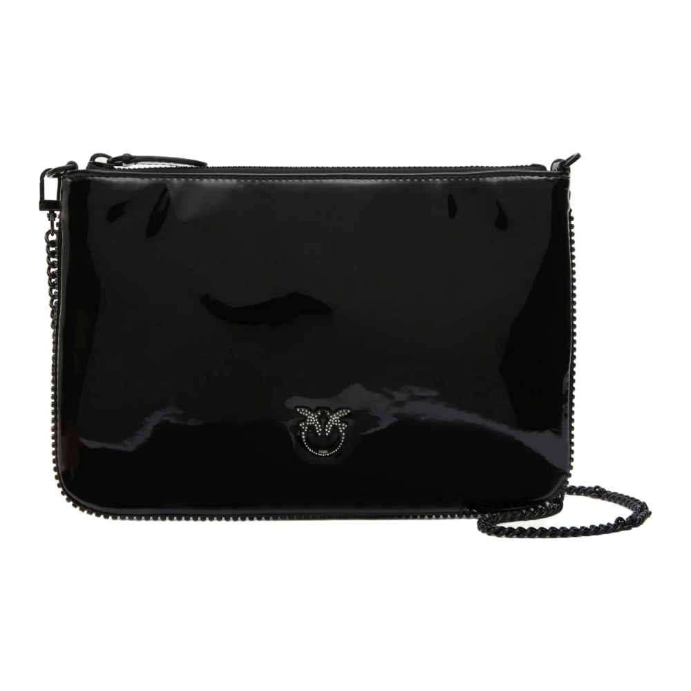 pinko Leren handtas Model A20G Black Dames