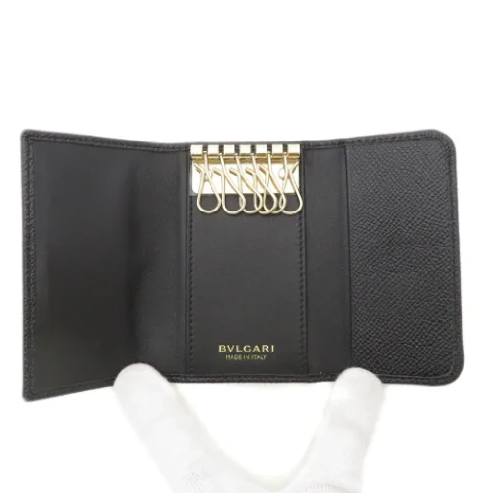 Bvlgari Vintage Pre-owned Leather key-holders Black Dames