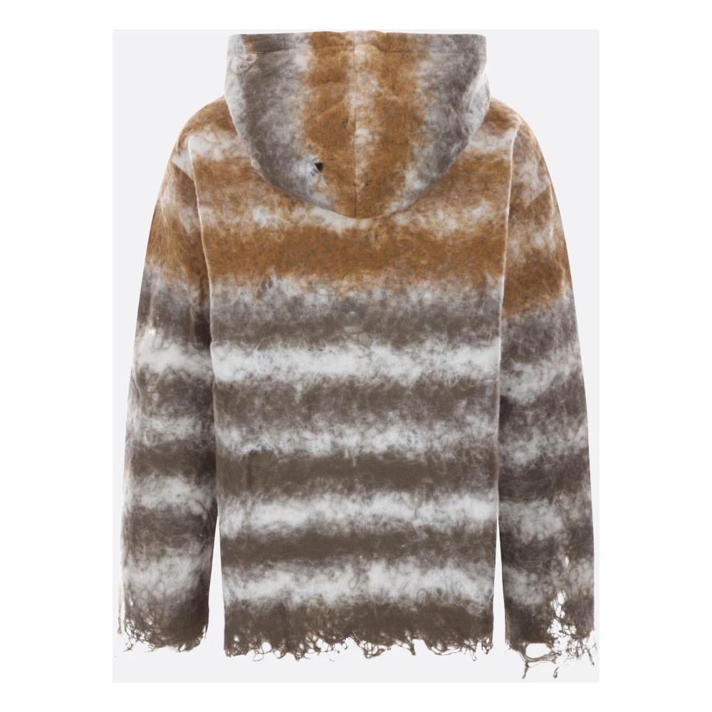 Vitelli Rode Oversized Wollen Trui met Capuchon Multicolor Dames