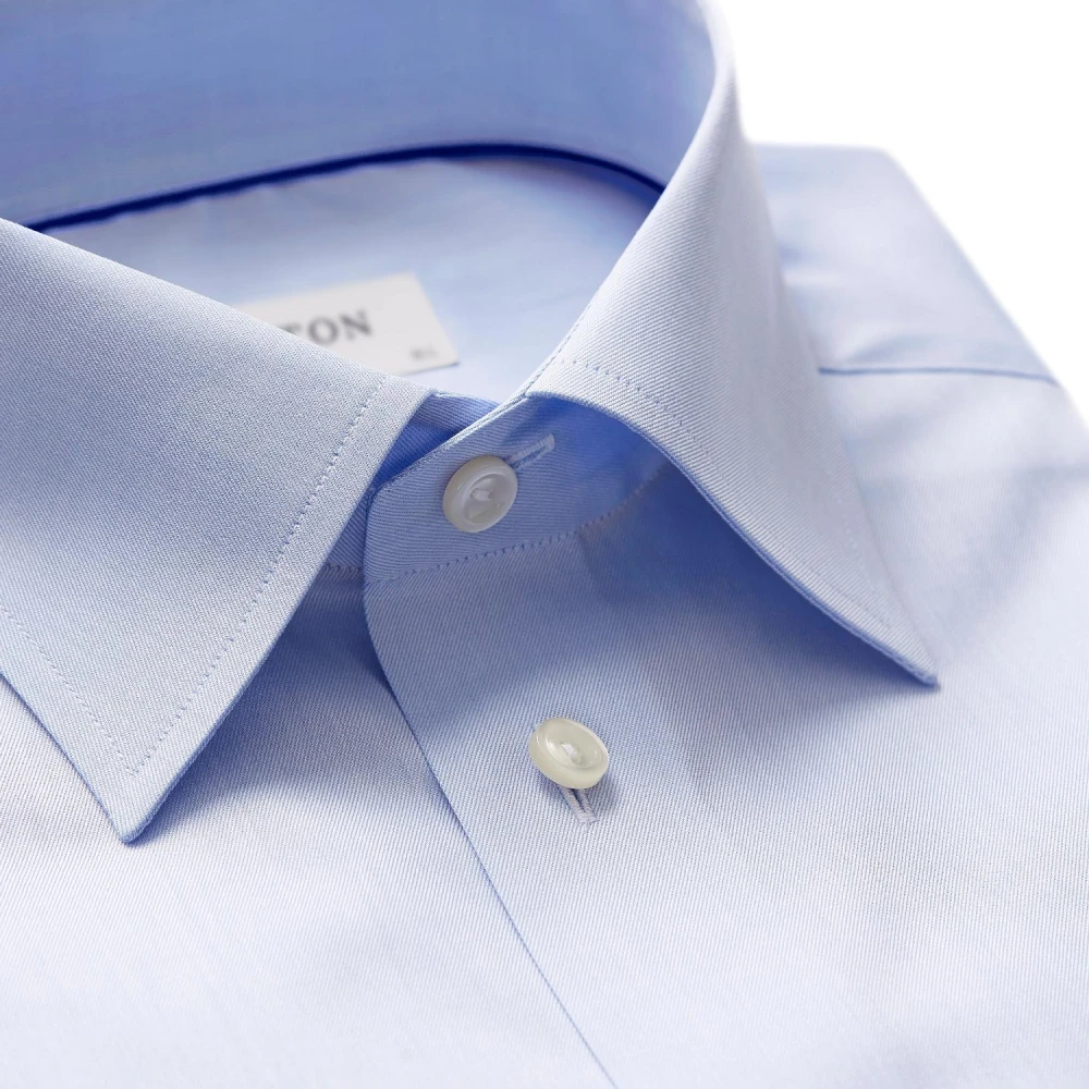 Eton Klassieke Pasvorm Blauw Overhemd Blue Heren