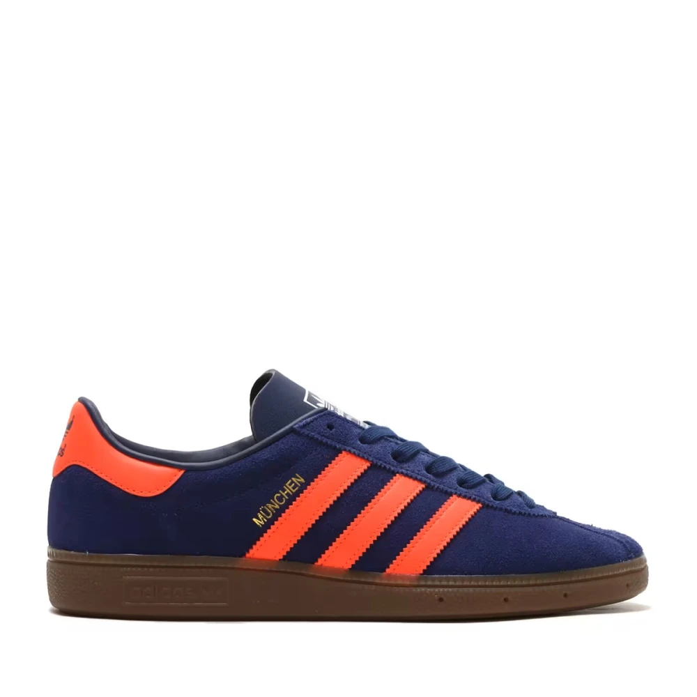 Adidas Originals Munich Gy7400 Mörkblå/Solar Red/Gum Sneakers Blue, Herr