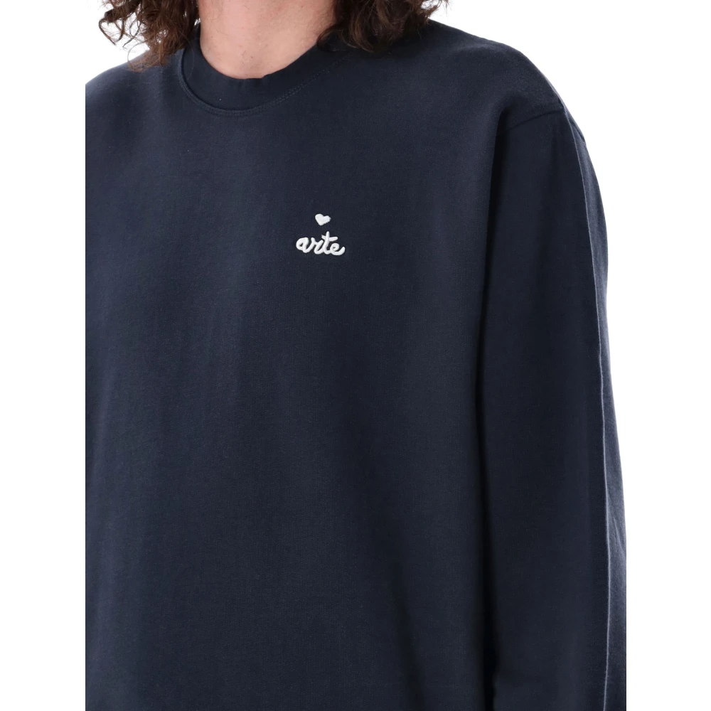 Arte Antwerp Heart Crewneck Sweater Blue Heren