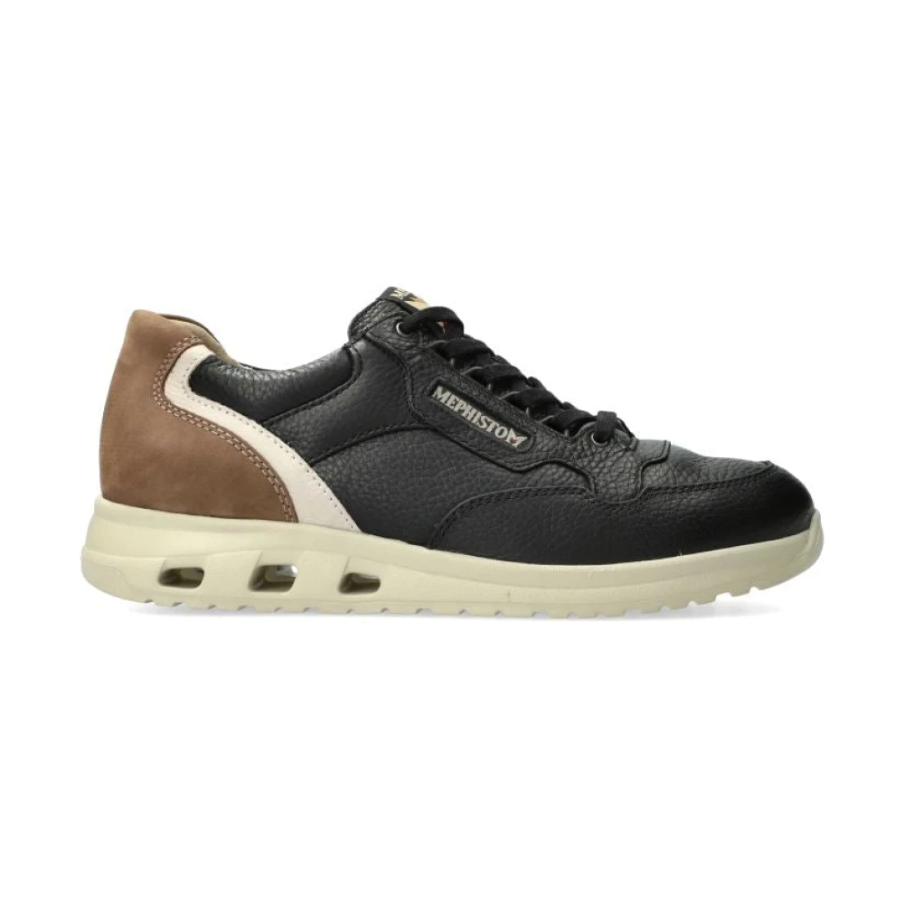 Mephisto Zwarte vetersneaker voor heren Heren Schoenen