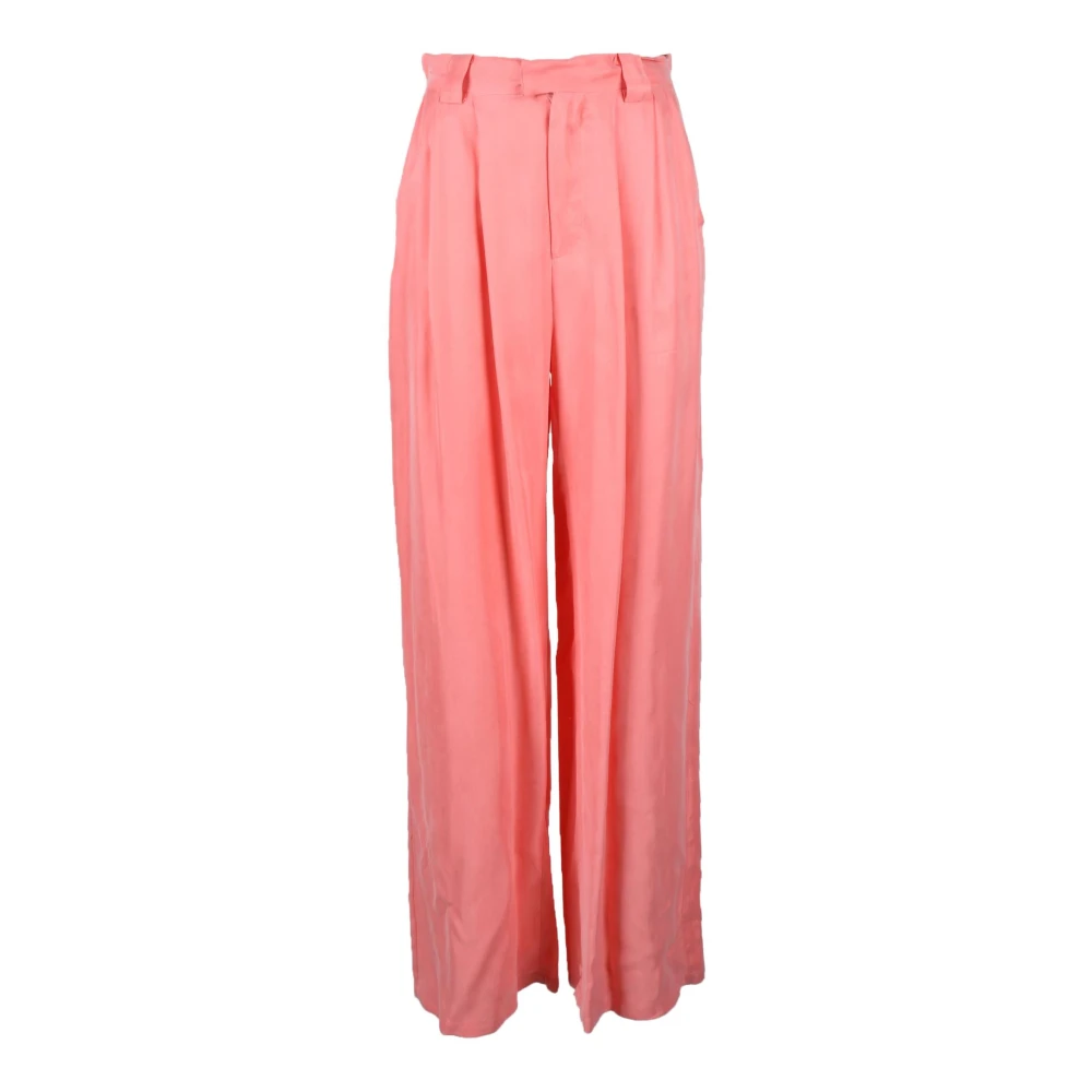 Weili Zheng Cupro Broek Pink Dames