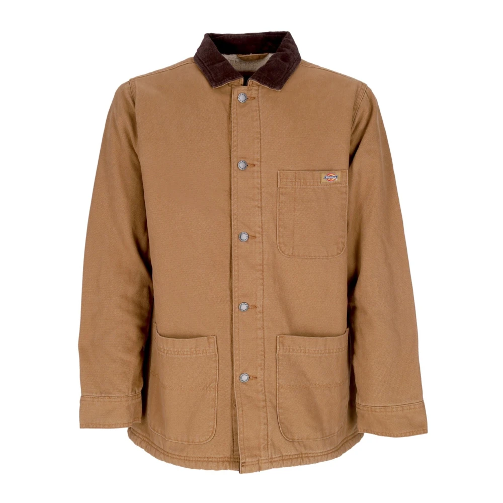 Dickies Men's Brown Canvas Chore Coat Stone Washed
