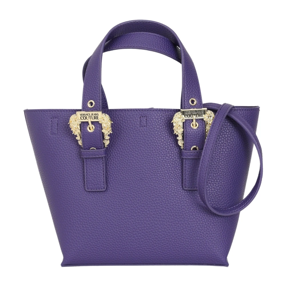 Versace Jeans Couture Paarse Tote Tas met Barok Gesp Purple Dames