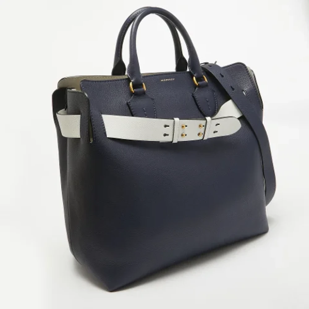 Burberry Vintage Pre-owned Leather totes Blue Dames