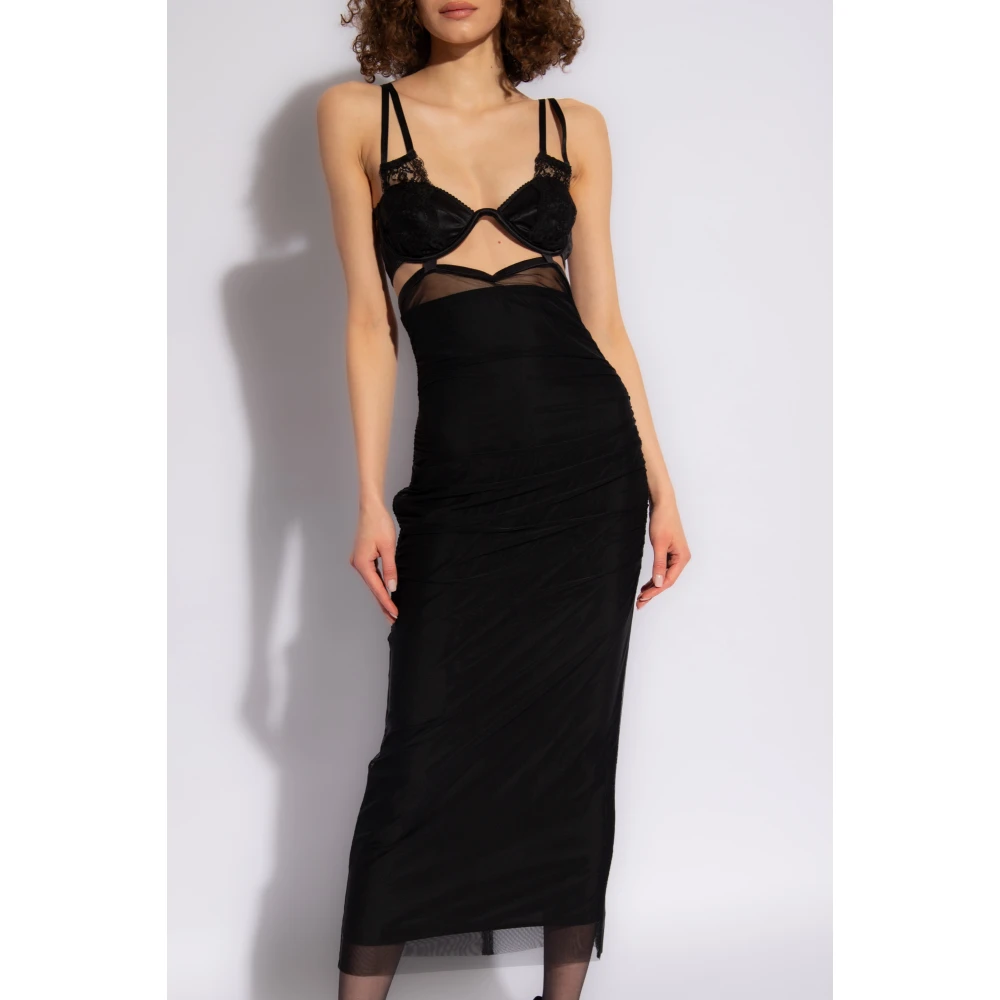 Dolce & Gabbana Tule jurk Black Dames