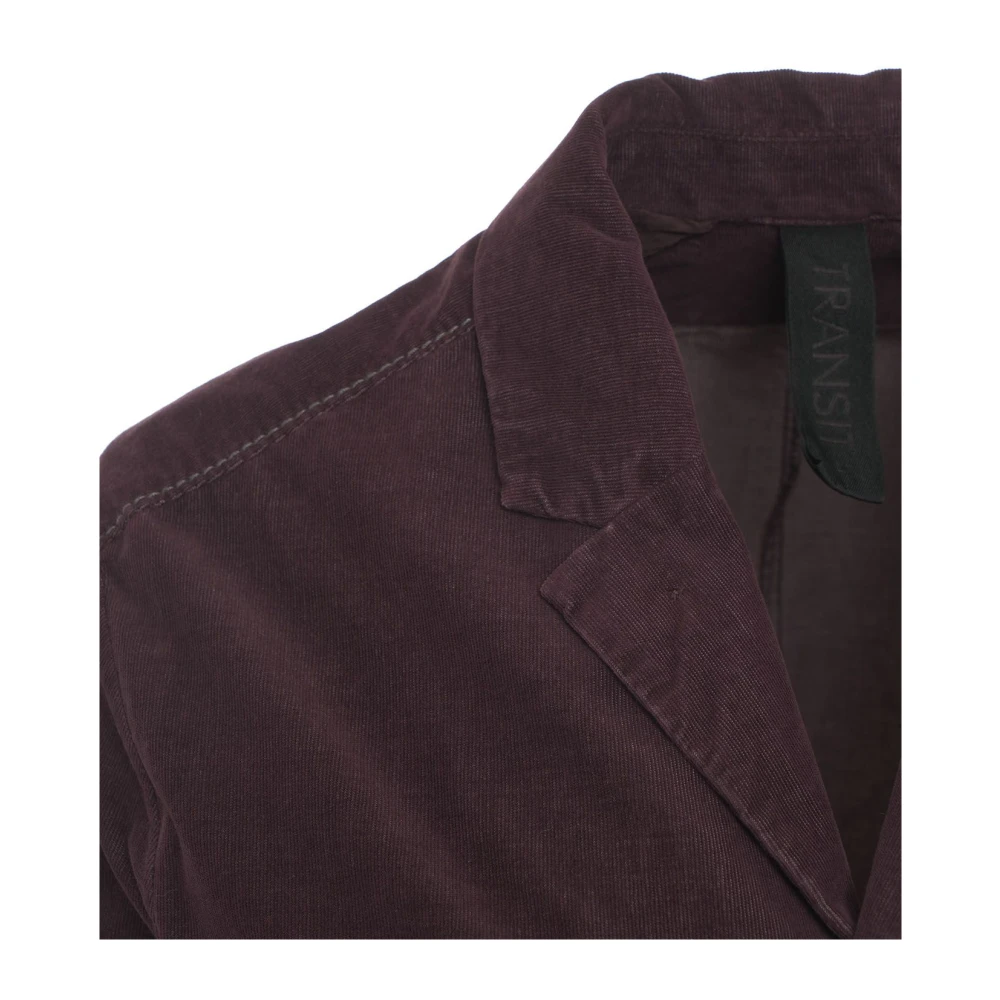 Transit Paarse Pinstripe Katoen Blend Jas Purple Heren
