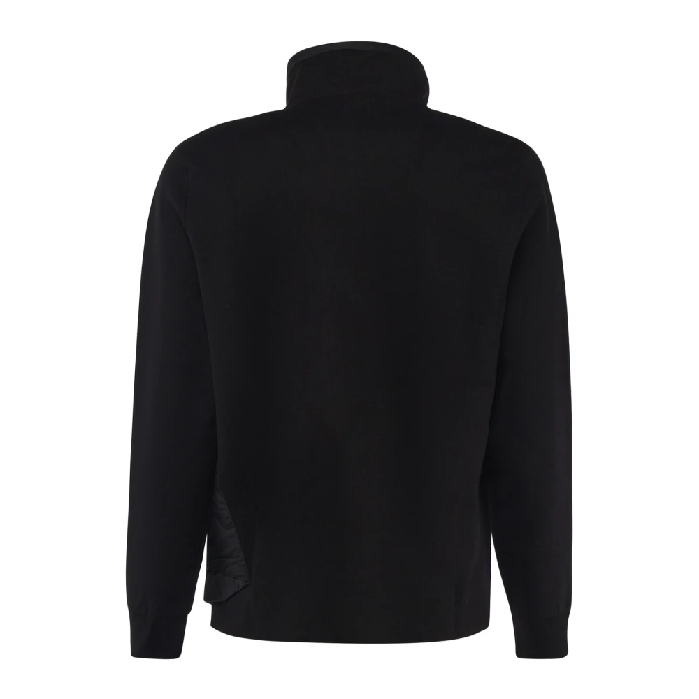C.P. Company Zwarte Katoenen Rits Sweater Black Heren