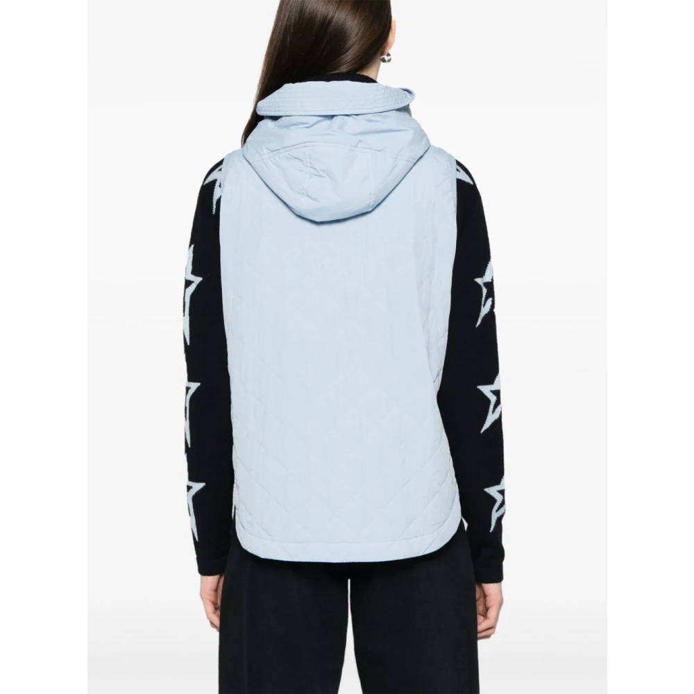 Peuterey Elegante Gebreide Celeste Jas Blue Dames