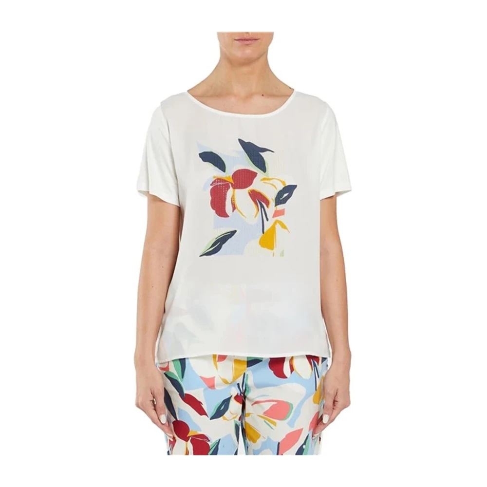 Pennyblack Bloemenprint T-shirt White Dames