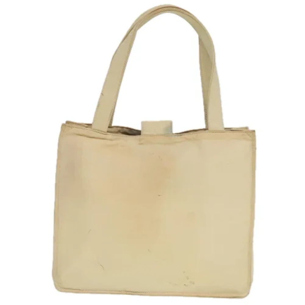 Chanel Vintage Pre-owned Canvas chanel-bags Beige Dames