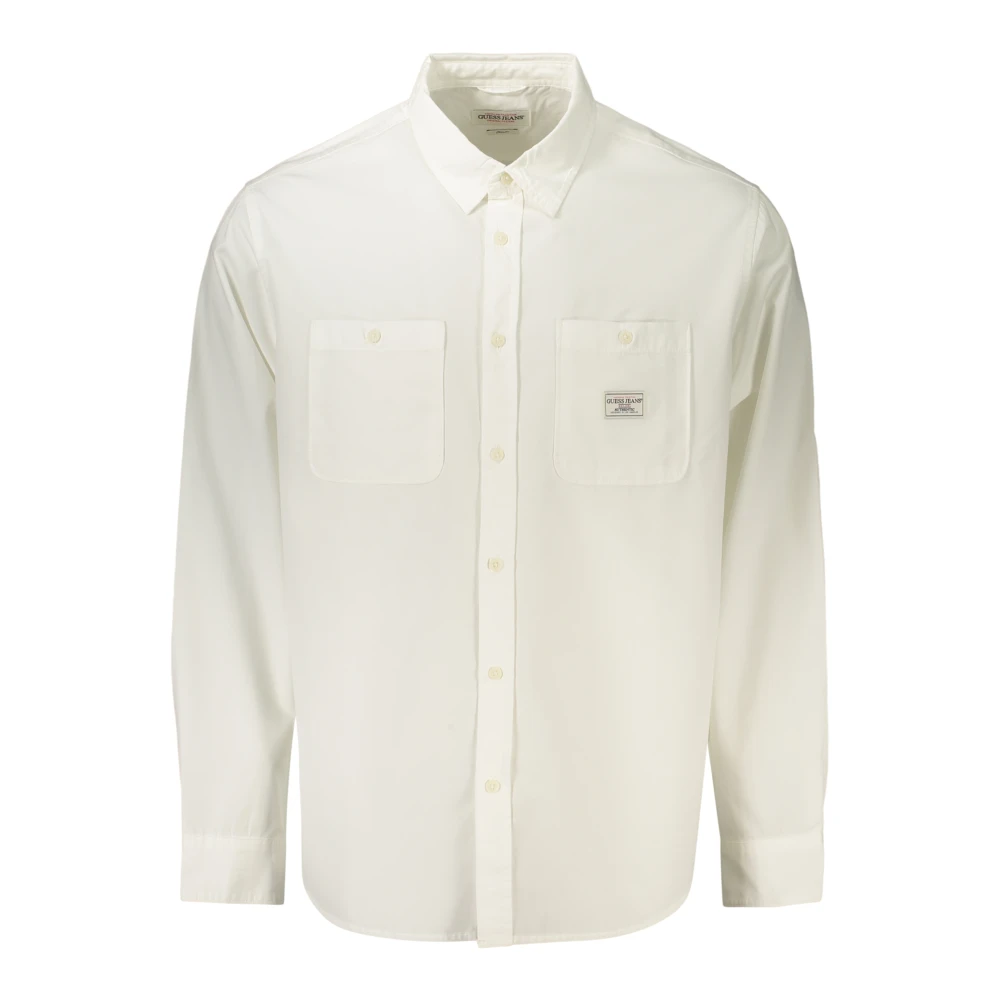 Guess Long-Sleeved Shirt - Male - Casual Shirts - White - Xl - Shirts