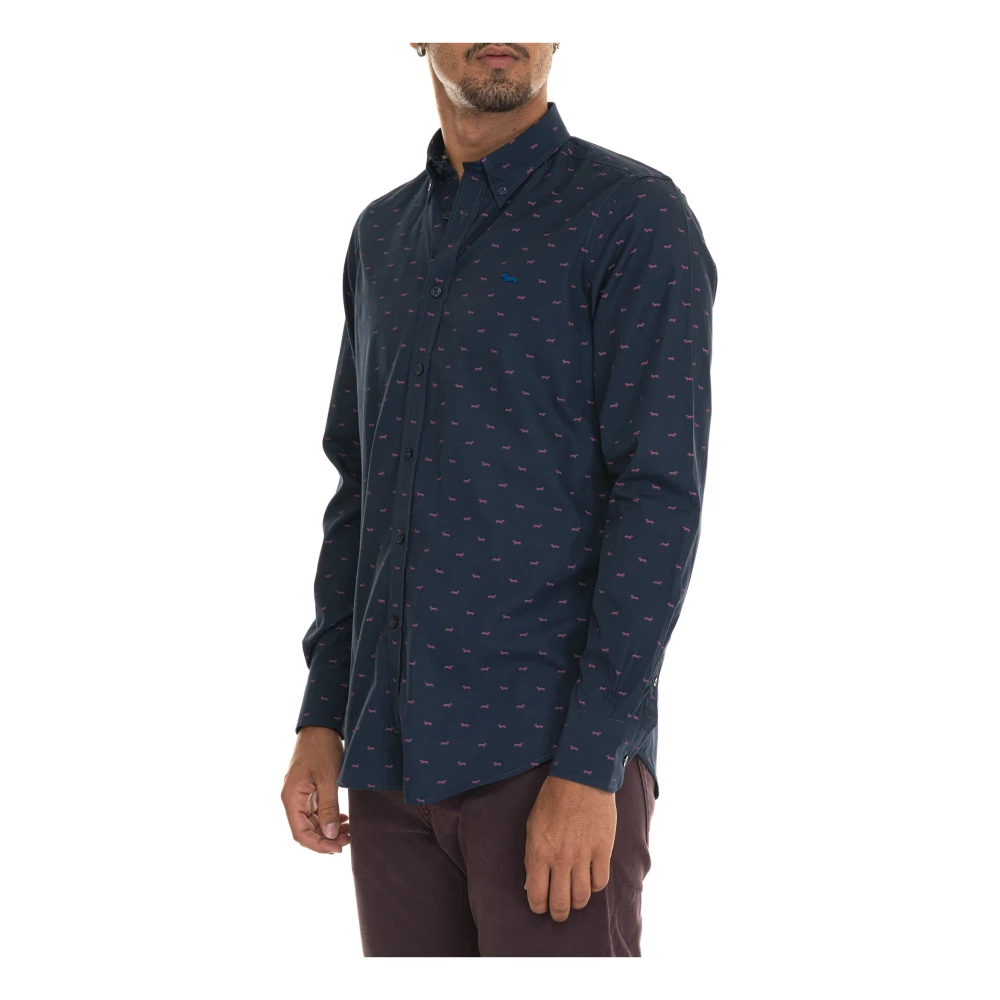 Harmont & Blaine Casual Overhemd met Knopen en Logo Blue Heren