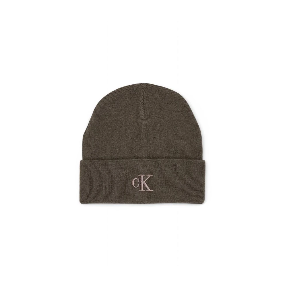 Calvin Klein Jeans Broderad Ullblandning Kasmir Beanie Gray, Herr