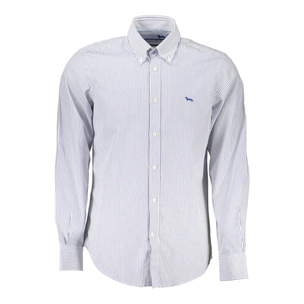 Harmont & Blaine Blauw Gestreept Overhemd met Lange Mouwen Blue Heren