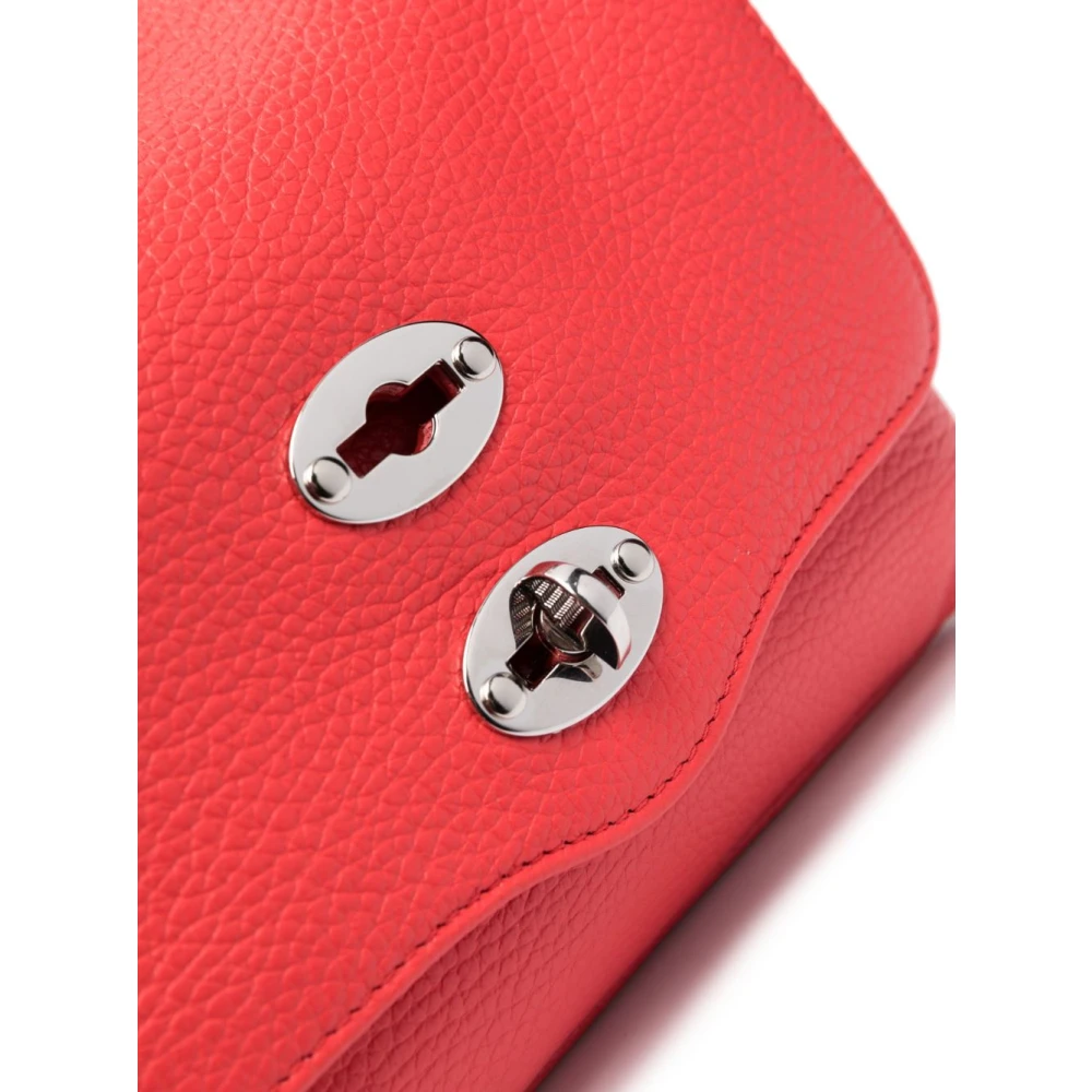 Zanellato Rode Korrelige Leren Postina Baby Tas Red Dames