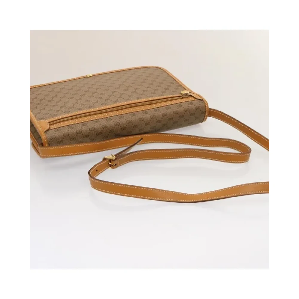 Gucci Vintage Pre-owned Canvas gucci-bags Beige Dames
