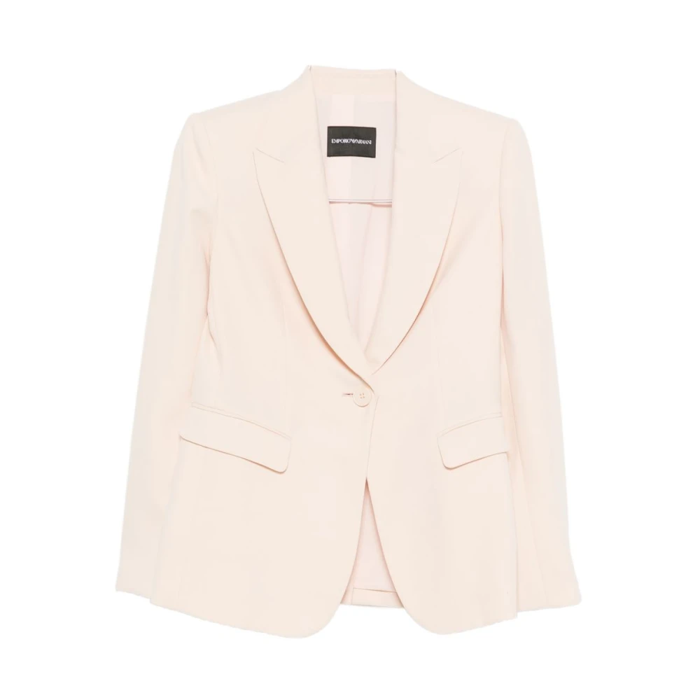 Emporio Armani Women's Pink Single-Breasted Blazer - Blazers - Xs - Jackets