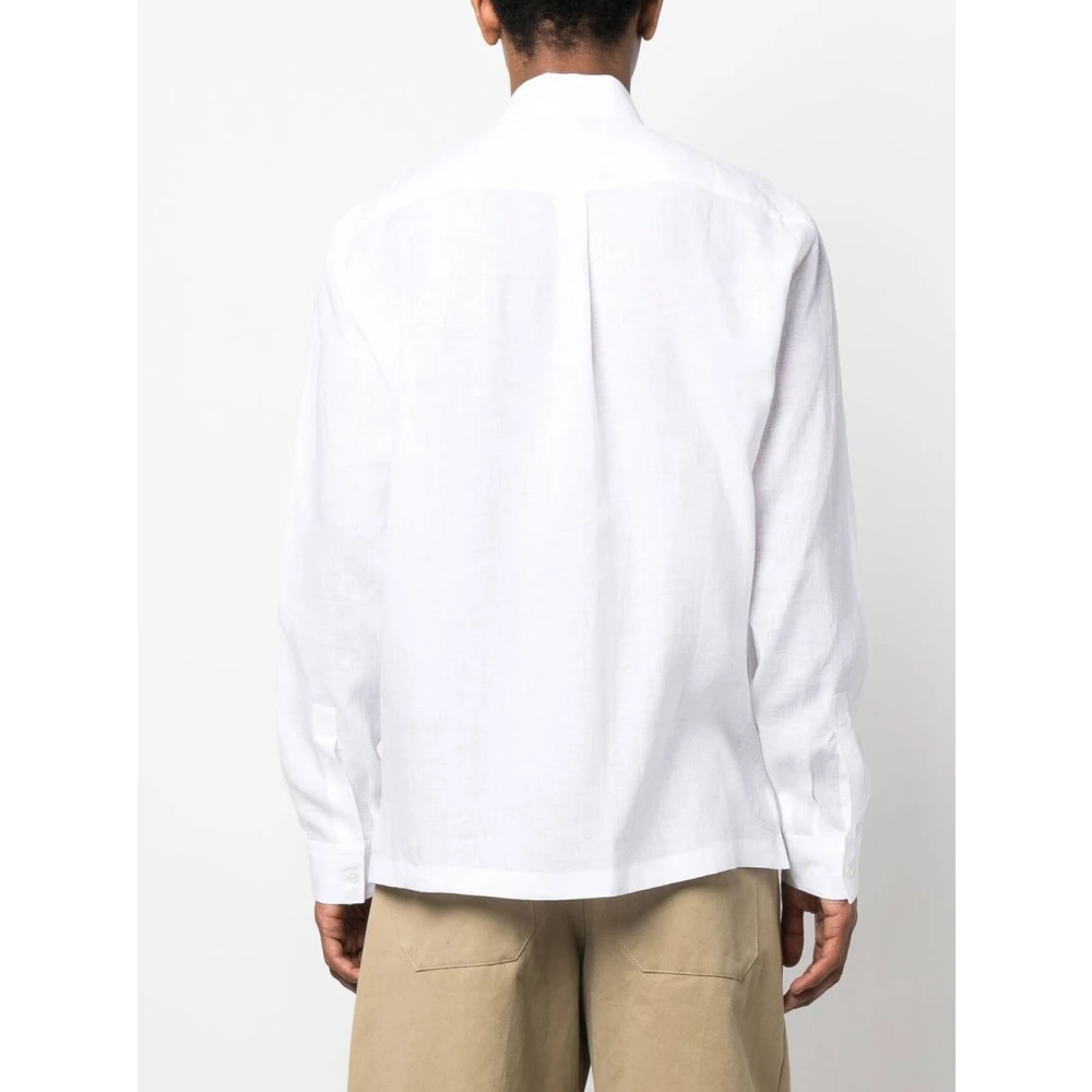 Dolce & Gabbana Langarmshirt met Logodetail White Heren