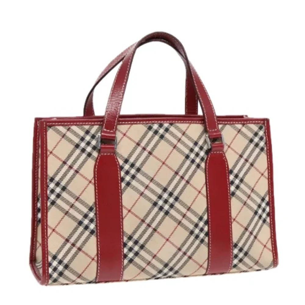 Burberry Vintage Pre-owned Canvas handbags Beige Dames