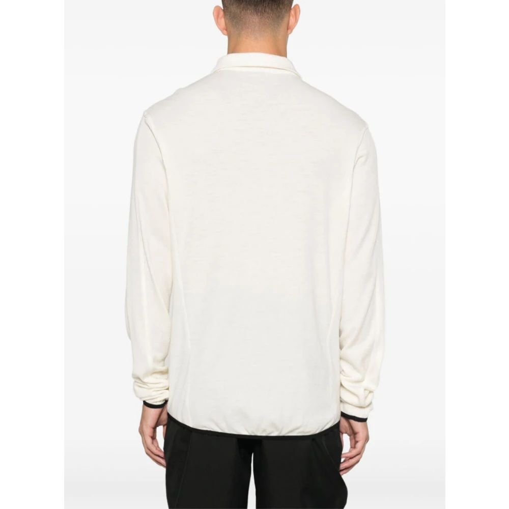 Gr10K Witte Half Zip Polo Shirt White Heren
