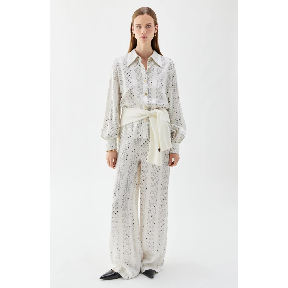 Busnel Anita Bedrukte Blouse Beige Dames