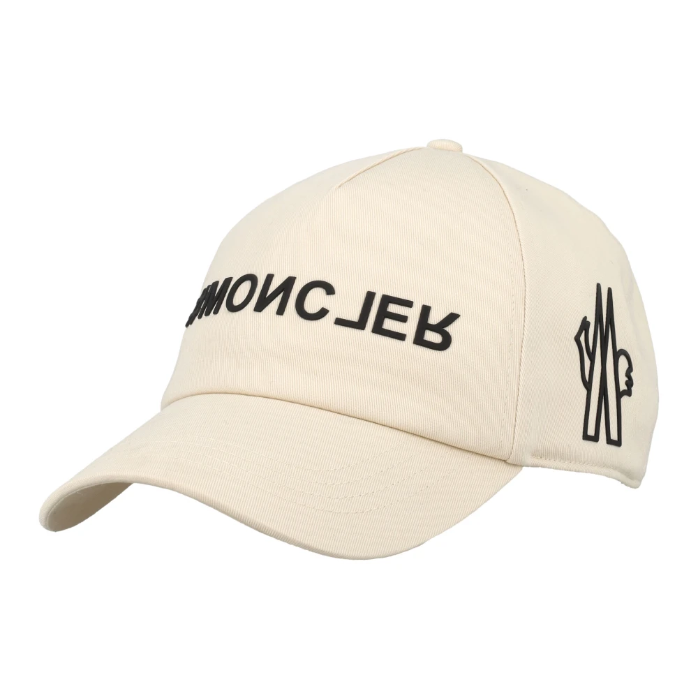 Moncler Witte Baseball Cap met Logo White Dames