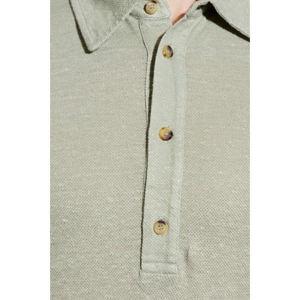 Paul Smith Linnen Polo Green Heren