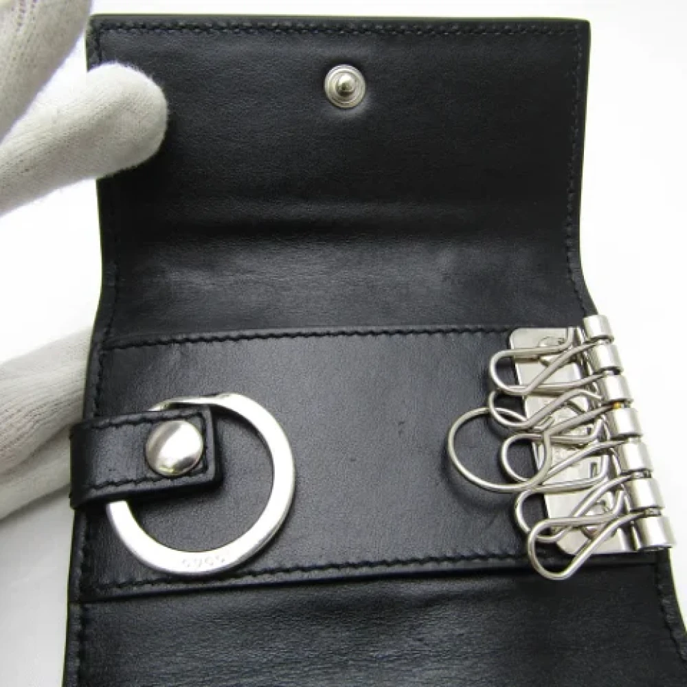 Gucci Vintage Pre-owned Leather wallets Black Dames