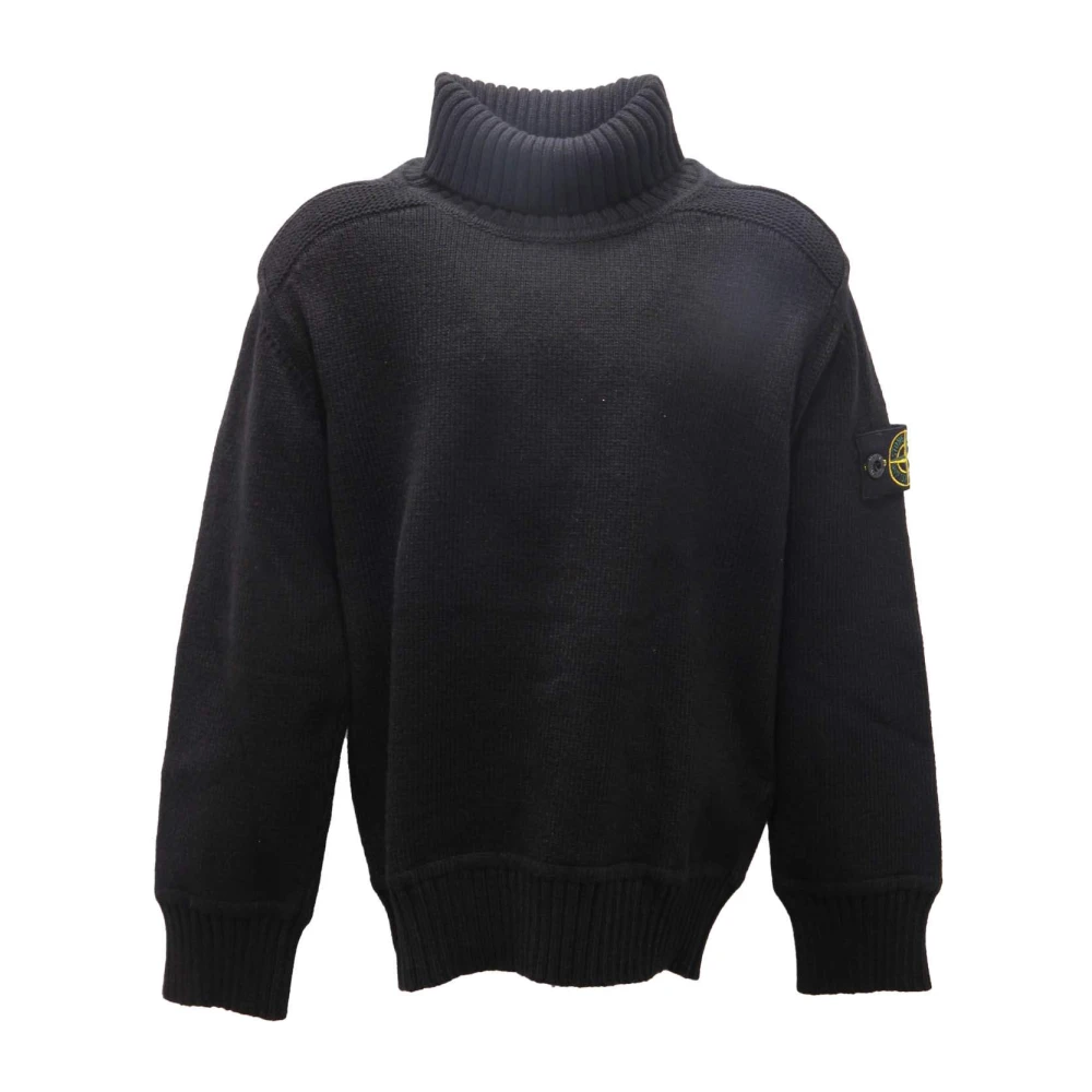 Stone Island Boys Black Dolcevita Turtle-Neck Jumper - Kids Knitwear - 8 Y - Kids